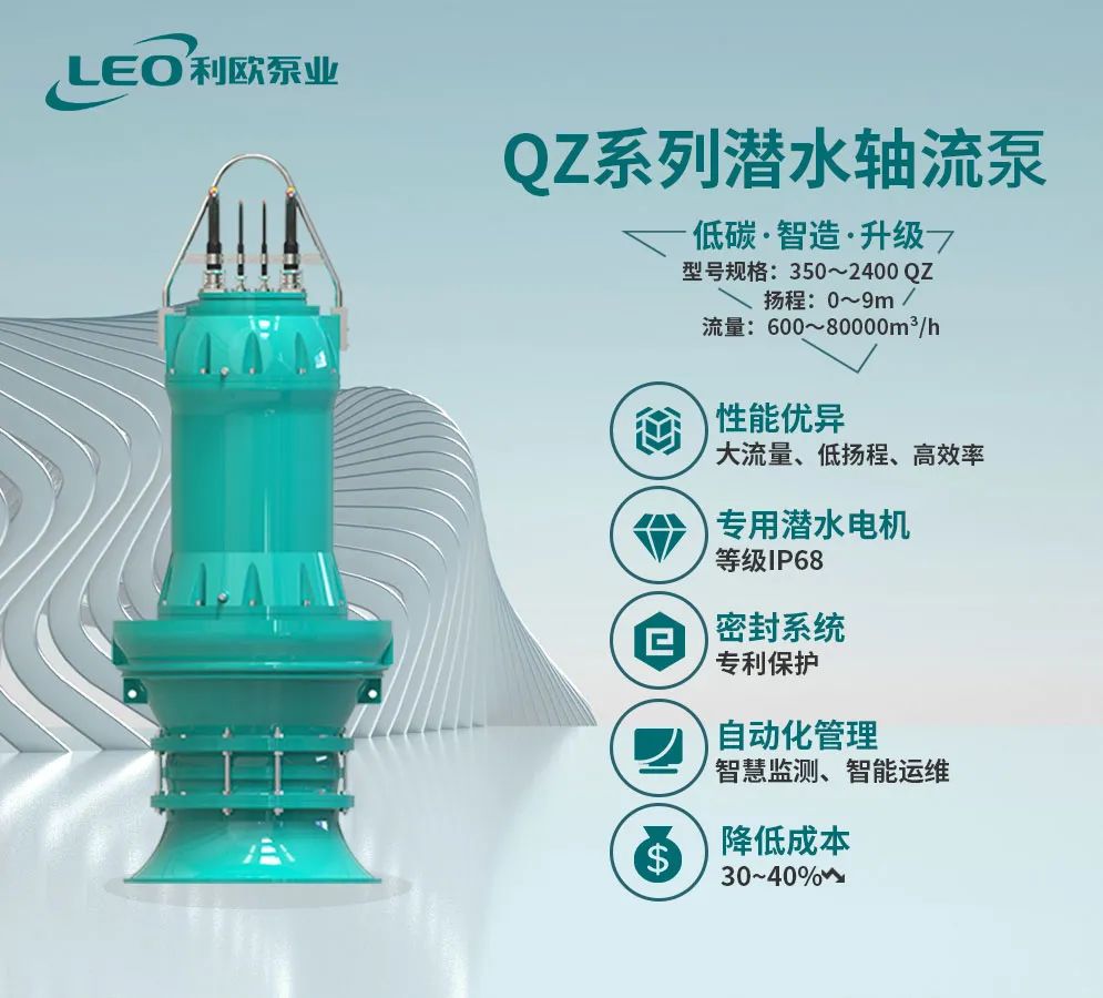 五大升级，利欧推出新一代QZ系列潜水轴流泵！
